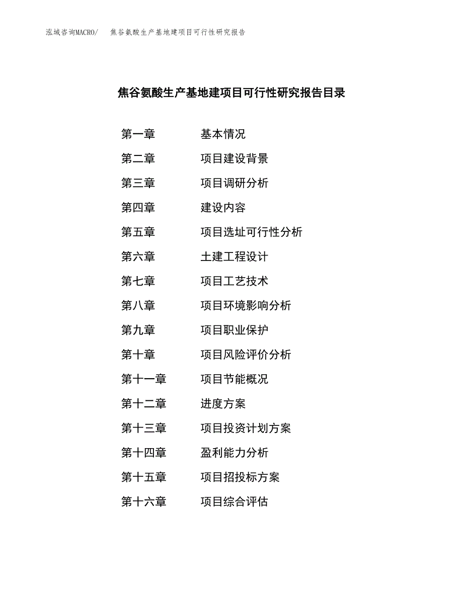 （模板）焦谷氨酸生产基地建项目可行性研究报告_第3页