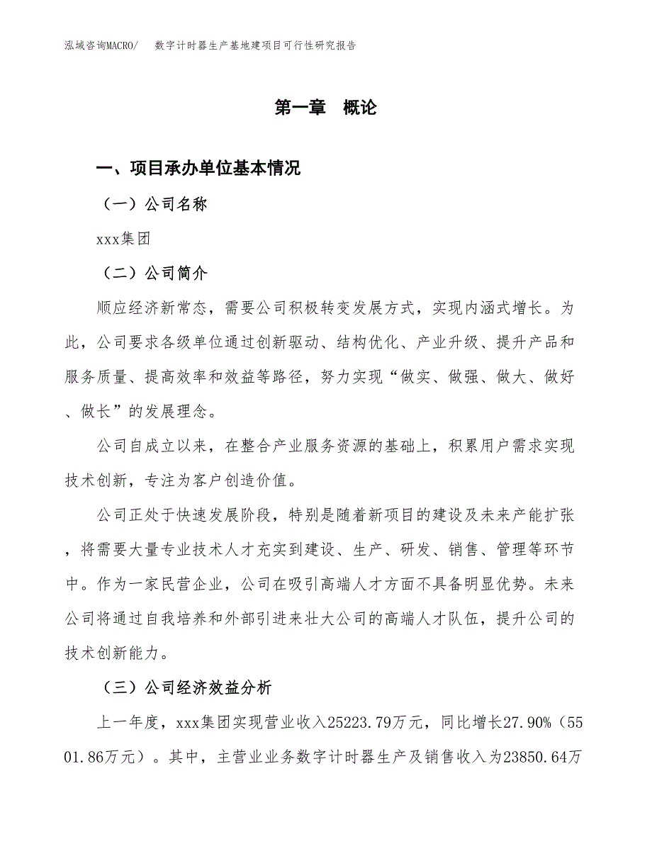 （模板）数字计时器生产基地建项目可行性研究报告_第4页