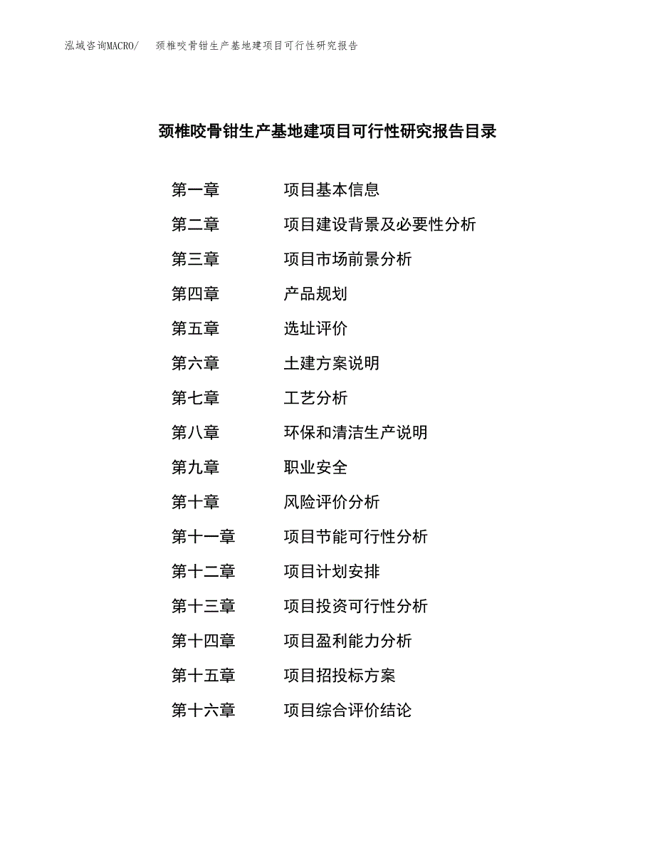 （模板）颈椎咬骨钳生产基地建项目可行性研究报告_第3页