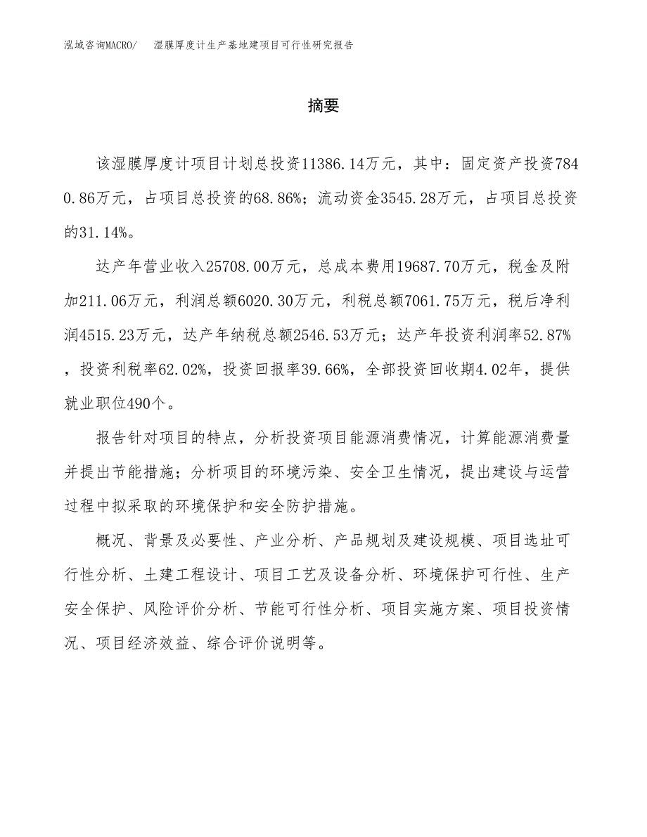 （模板）湿膜厚度计生产基地建项目可行性研究报告_第2页