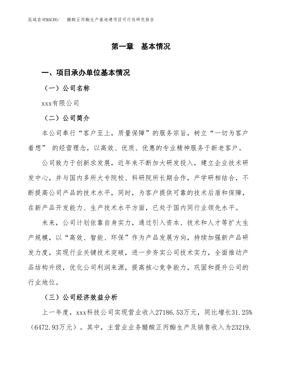 （模板）醋酸正丙酯生产基地建项目可行性研究报告_第4页