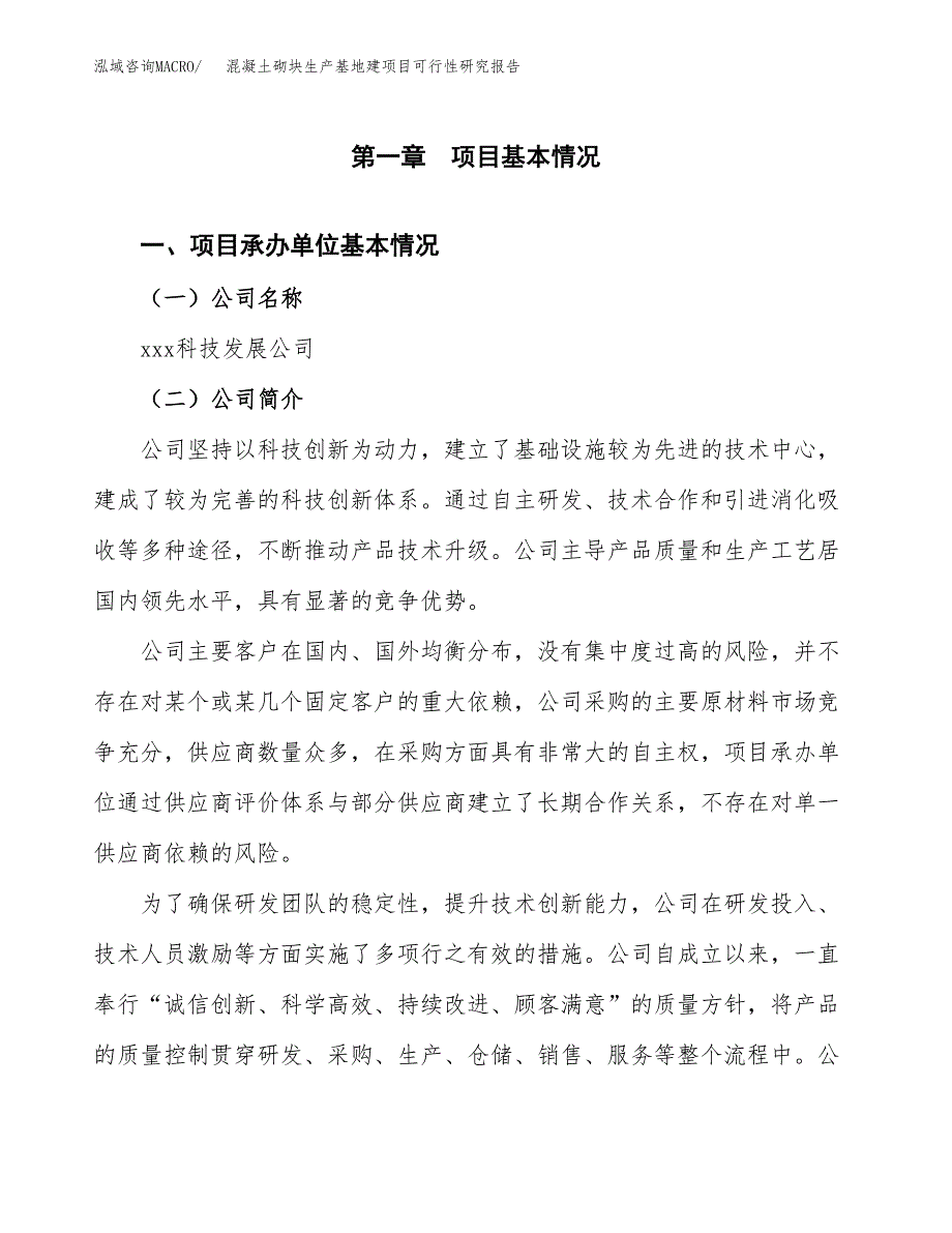 （模板）混凝土砌块生产基地建项目可行性研究报告_第4页