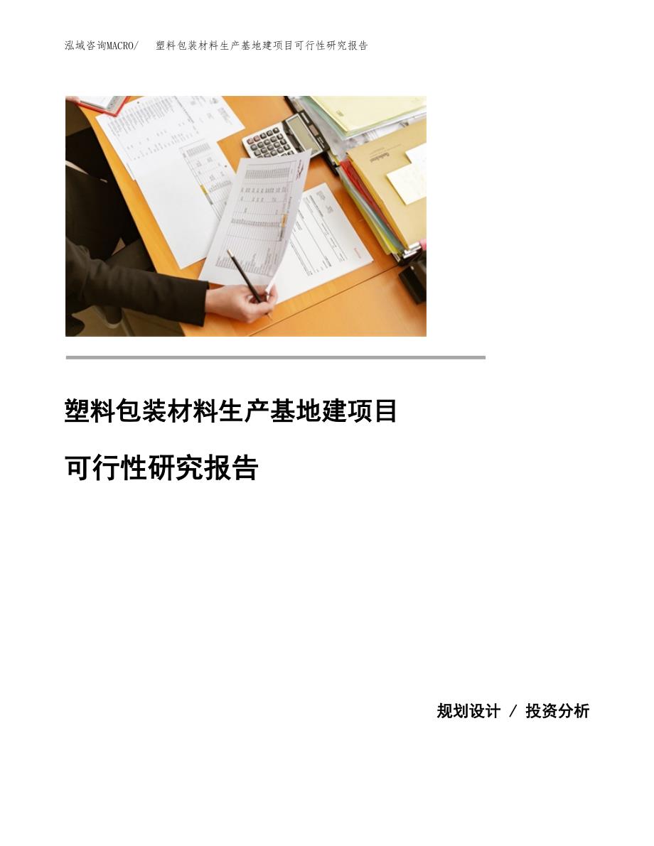 （模板）塑料包装材料生产基地建项目可行性研究报告_第1页