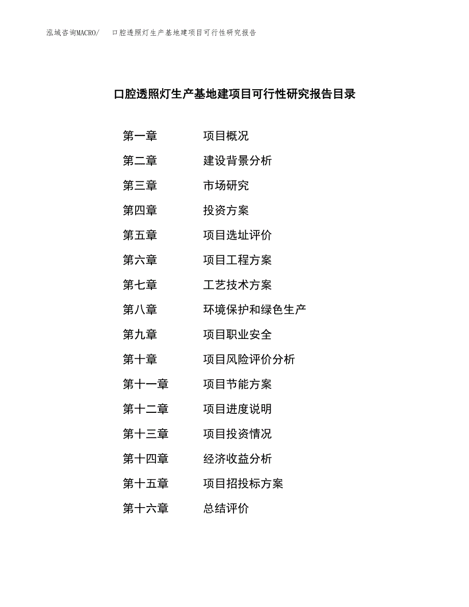 （模板）口腔透照灯生产基地建项目可行性研究报告_第3页