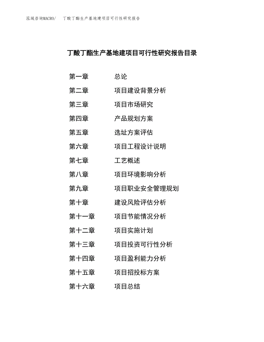 （模板）丁酸丁酯生产基地建项目可行性研究报告_第3页