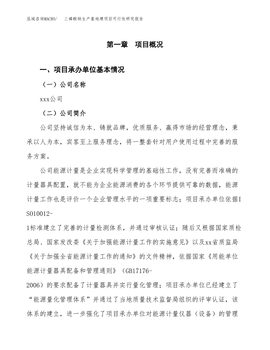 （模板）三磷酸钠生产基地建项目可行性研究报告_第4页