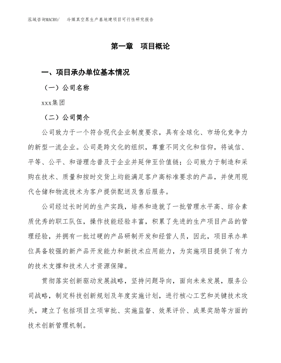 （模板）冷媒真空泵生产基地建项目可行性研究报告_第4页