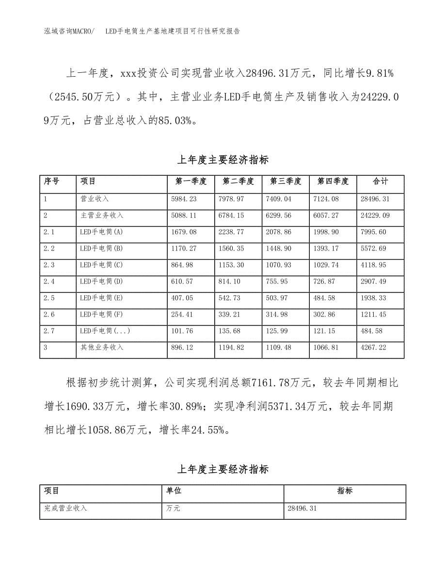 （模板）LED手电筒生产基地建项目可行性研究报告_第5页