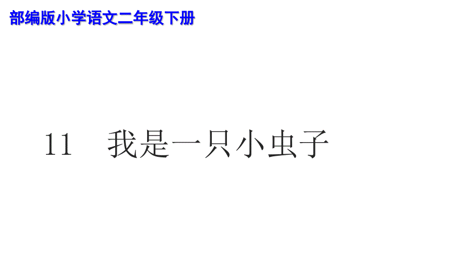 【人教部编版】小学二年级下册语文《11 我是一只小虫子》优质精品公开课课件_第1页