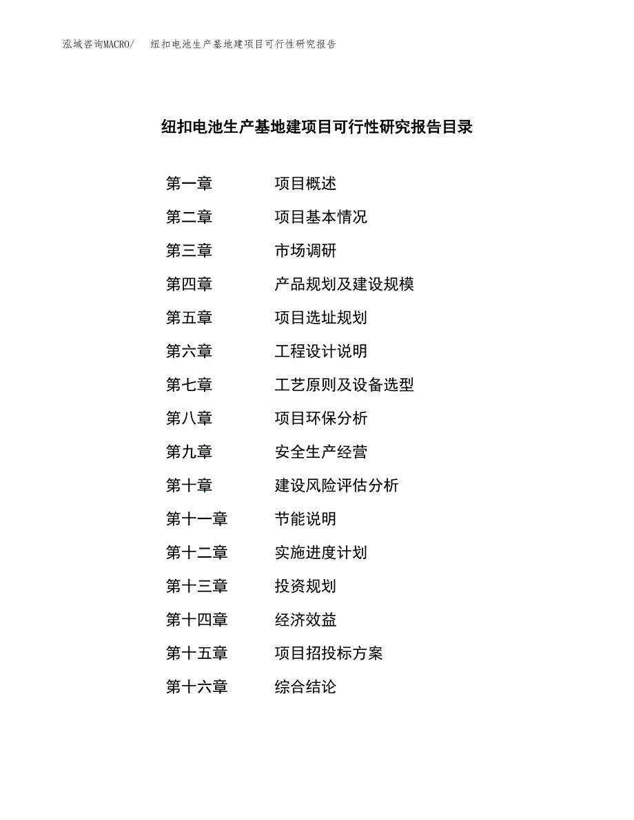 （模板）纽扣电池生产基地建项目可行性研究报告_第3页