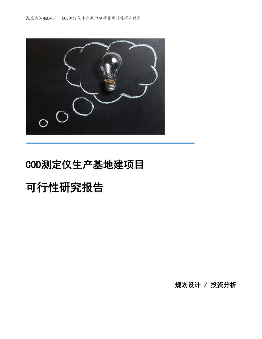 （模板）COD测定仪生产基地建项目可行性研究报告 (1)_第1页