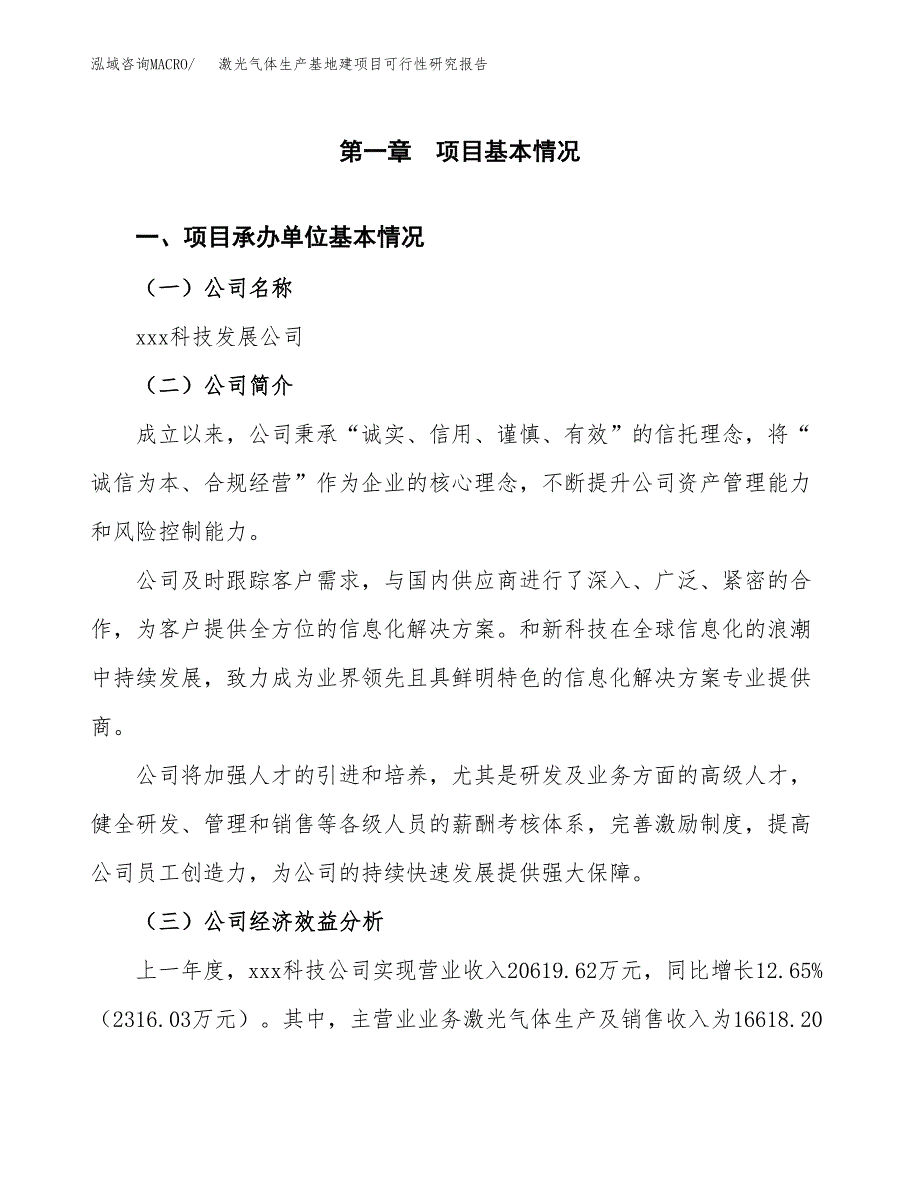 （模板）激光气体生产基地建项目可行性研究报告 (1)_第4页