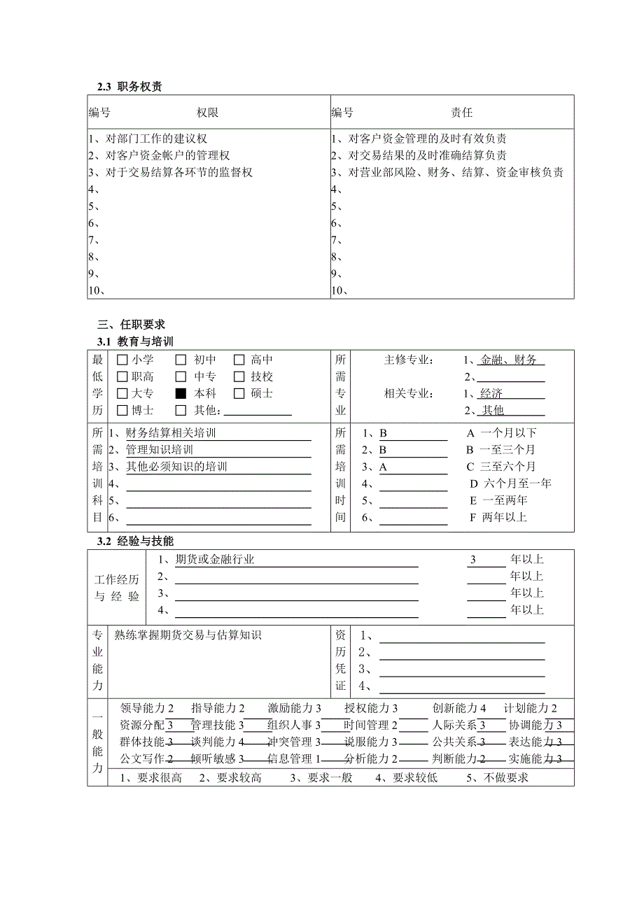 某北京分公司结算财务部副经理职务说明书.doc_第3页