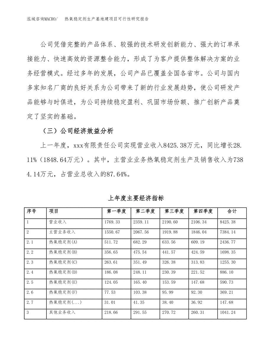 （模板）热氧稳定剂生产基地建项目可行性研究报告_第5页