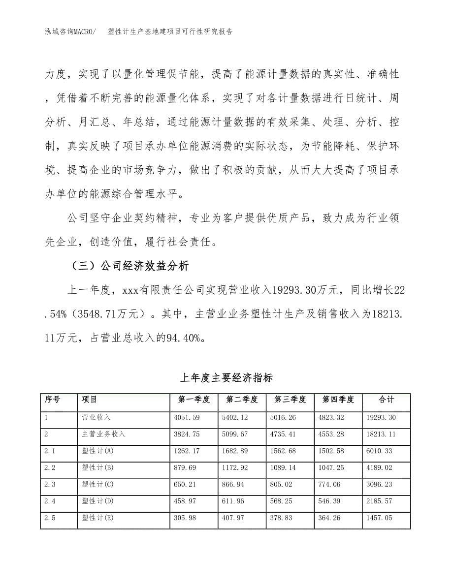 （模板）塑性计生产基地建项目可行性研究报告_第5页