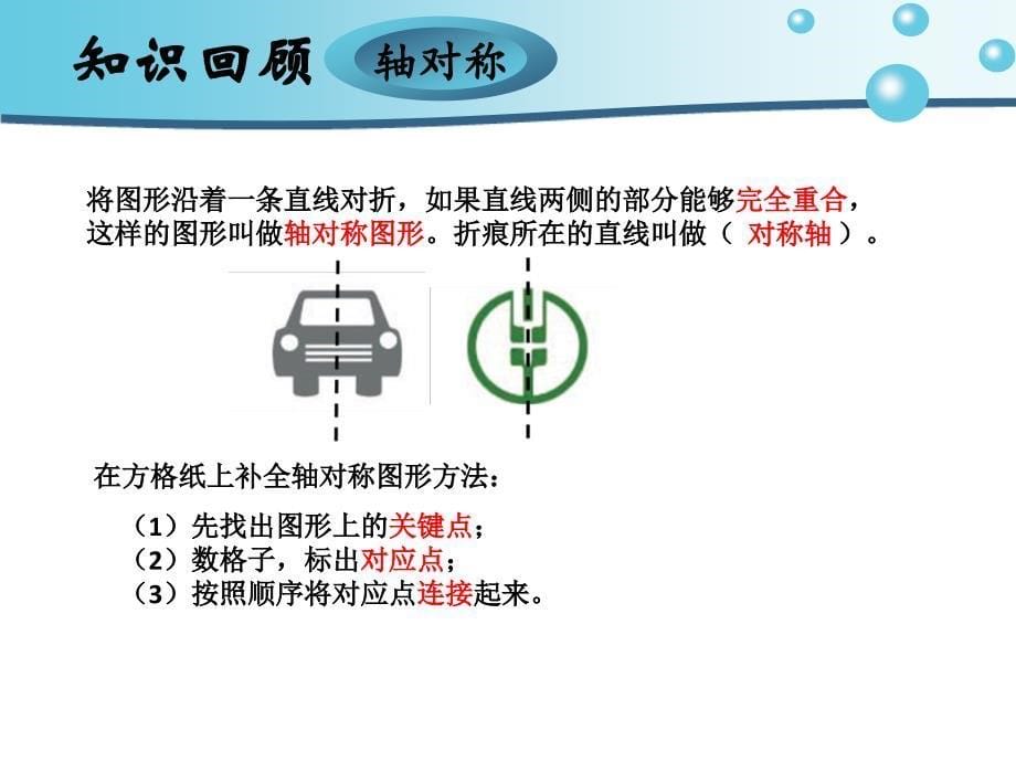 数学四年级下苏教版一、平移旋转轴对称复习课件（18张）_第5页