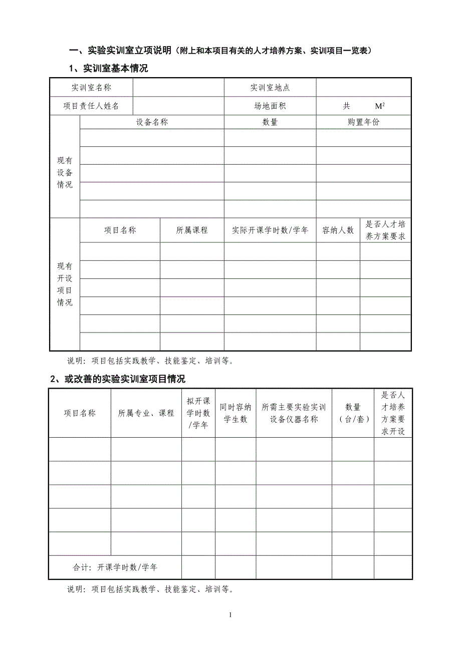 实训室建设项目申报书_第3页