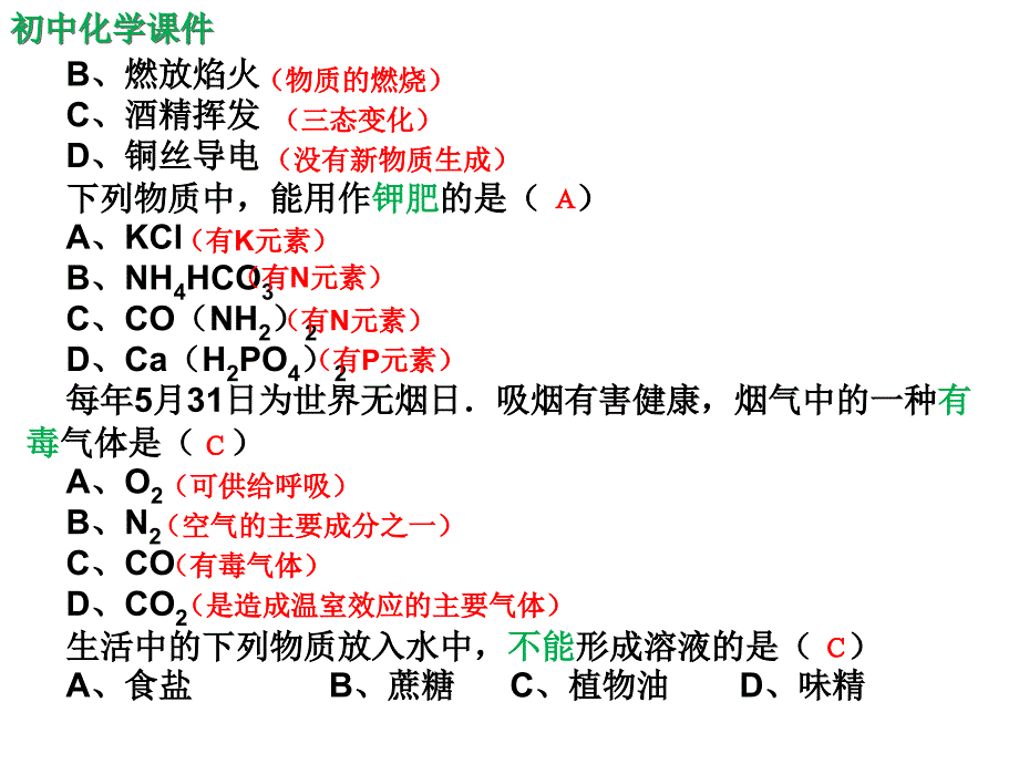 初中化学北京中考易错题课件（精析）四_第2页