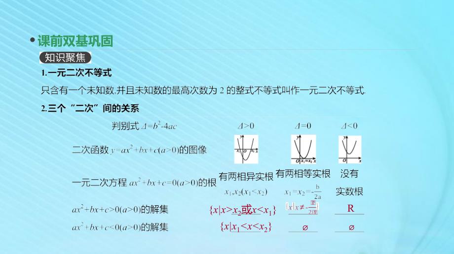 2020版高考数学复习第六单元第32讲一元二次不等式及其解法课件理新人教A版_第2页