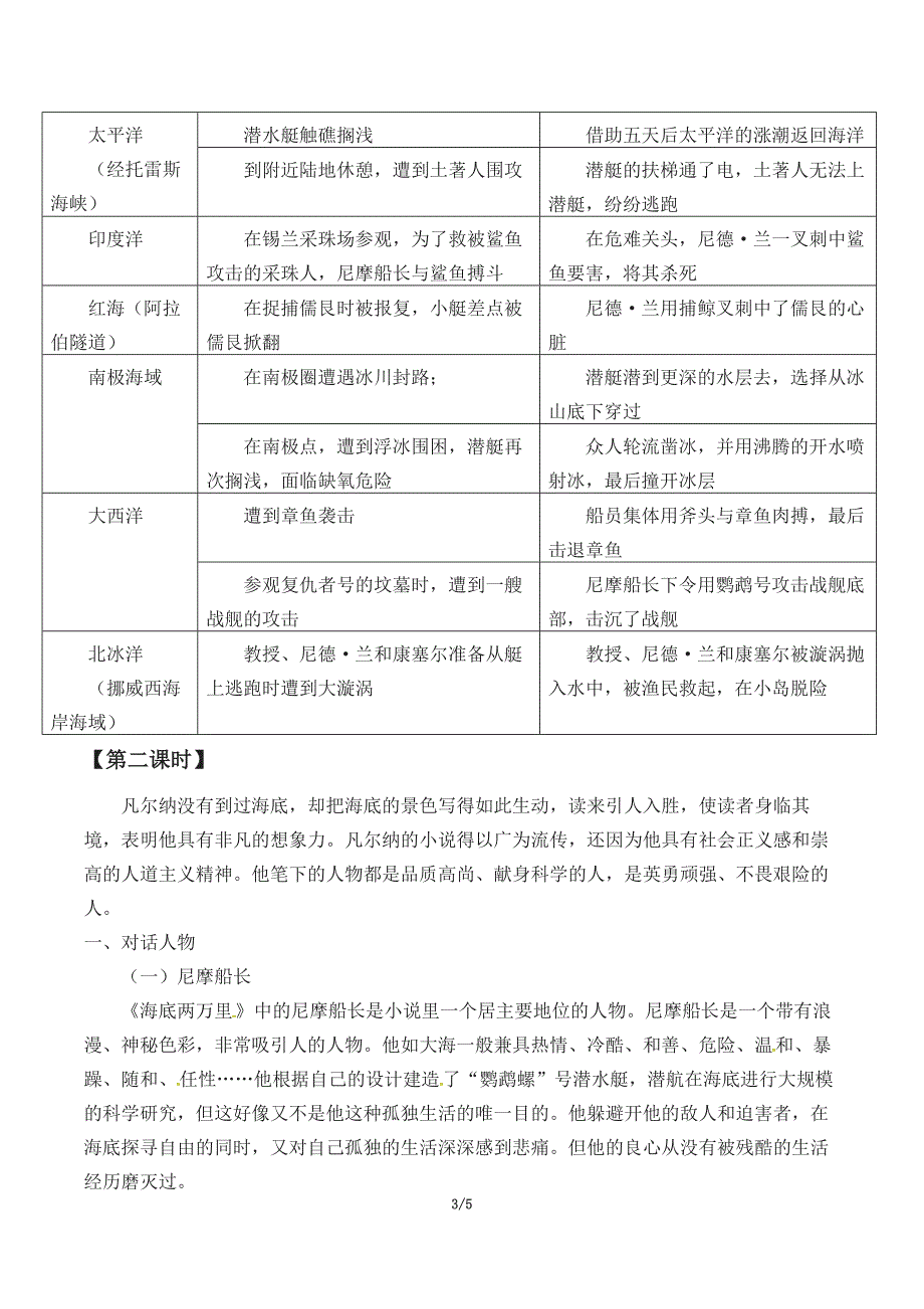 《海底两万里》：快速阅读  优秀教学设计(教案)_第3页