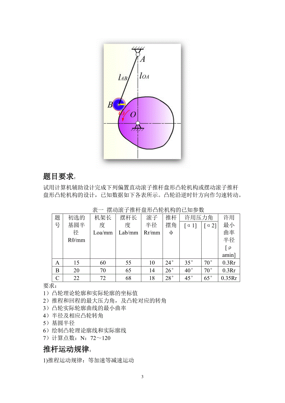 机械原理大作业——凸轮_第3页