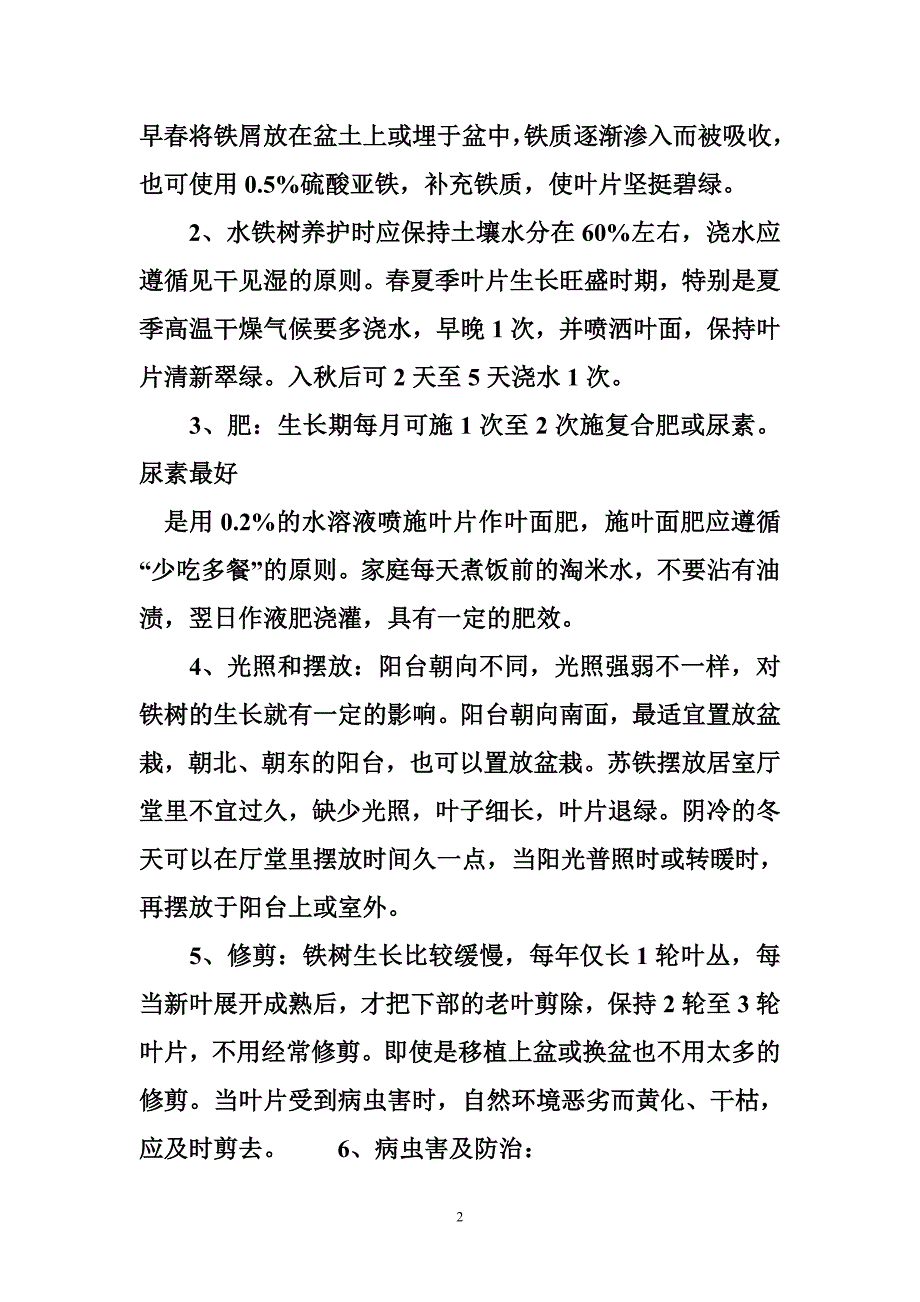 铁树的种植方法 铁树冬天的种植方法_第2页