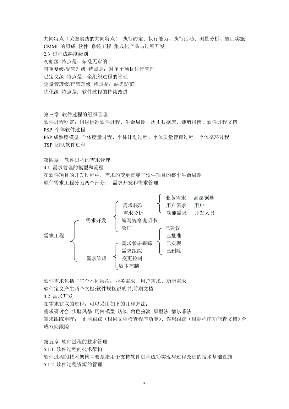 【精选】软件过程管理期末复习资料整理_第2页