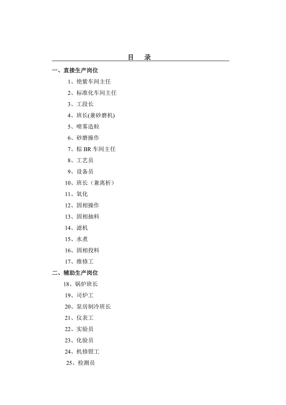 某化工公司职务说明书_第1页