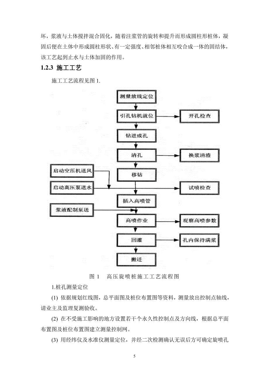 旋喷桩的简介、施工方法、施工组织方案、质量问题处理措施以及在工程中的应用_第5页