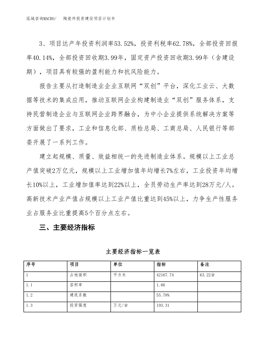 立项陶瓷件投资建设项目计划书_第4页