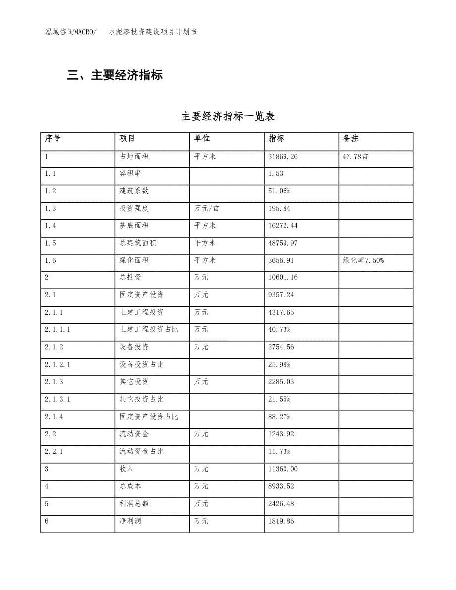 立项水泥漆投资建设项目计划书_第5页