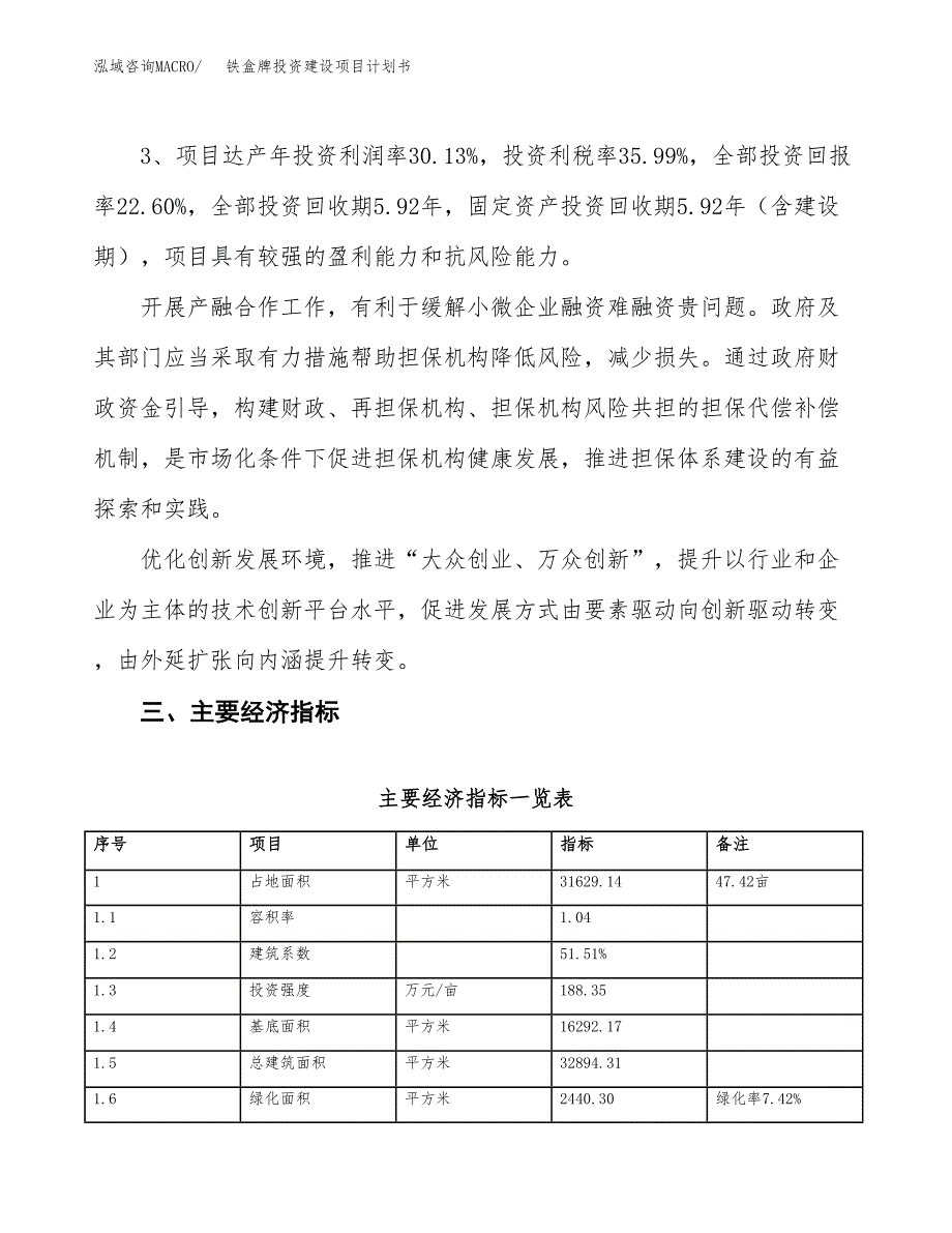 立项铁盒牌投资建设项目计划书_第4页