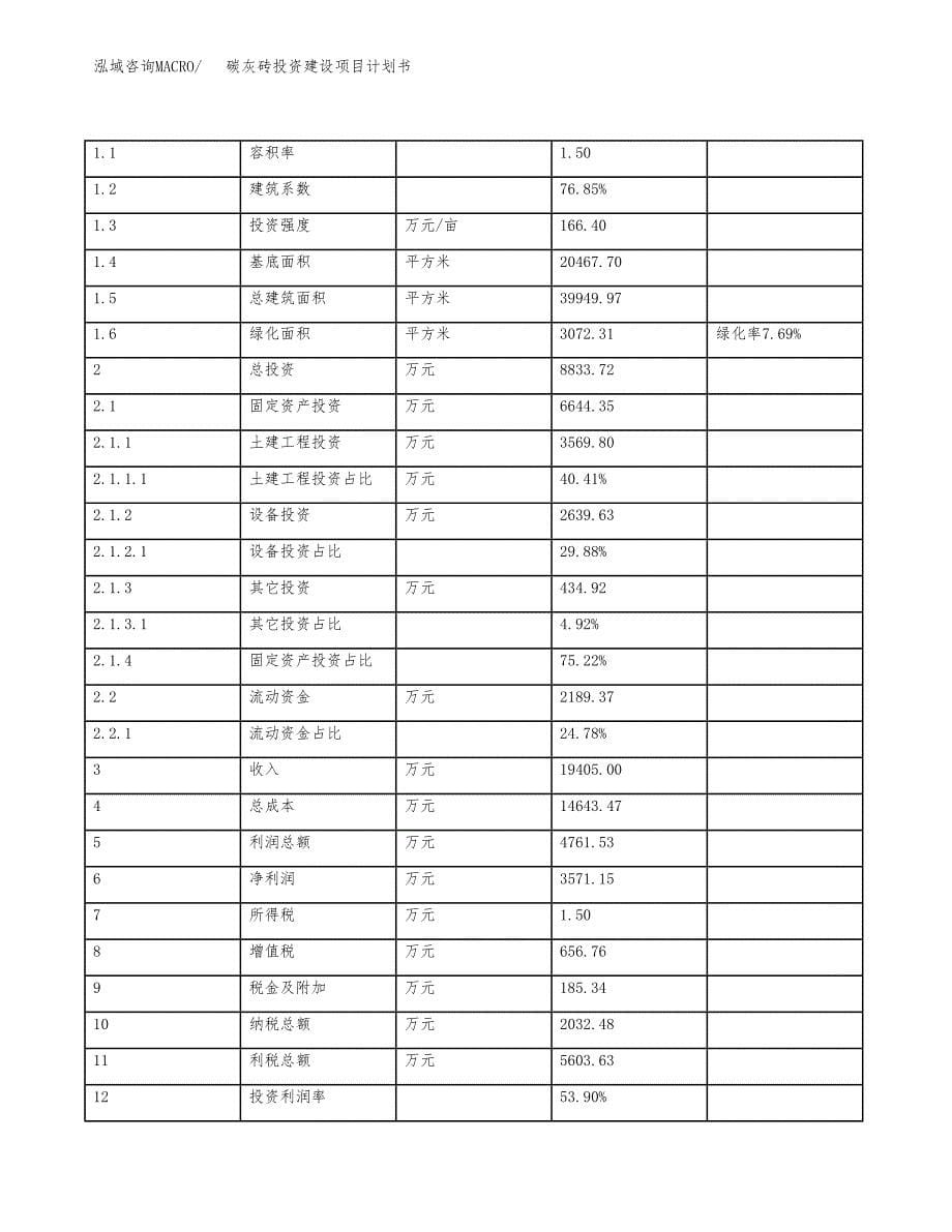 立项碳灰砖投资建设项目计划书_第5页