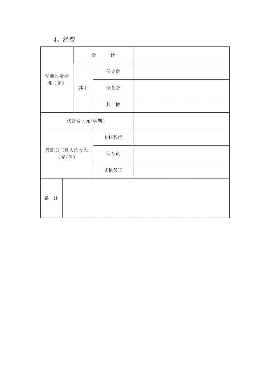伊川县民办幼儿园审核工作用表(精)_第5页