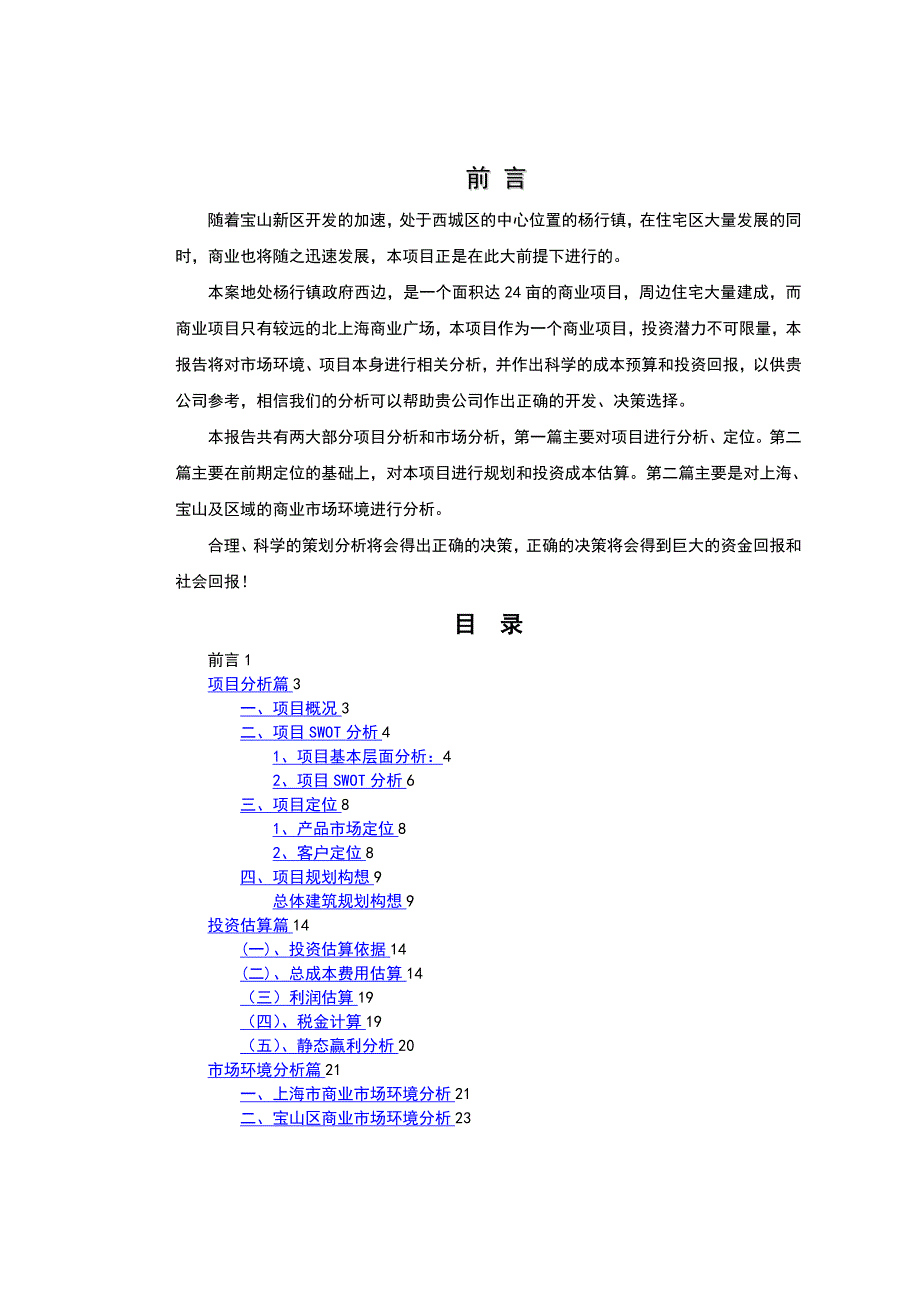 宝山新城水产路商业项目定位分析报告1_第1页