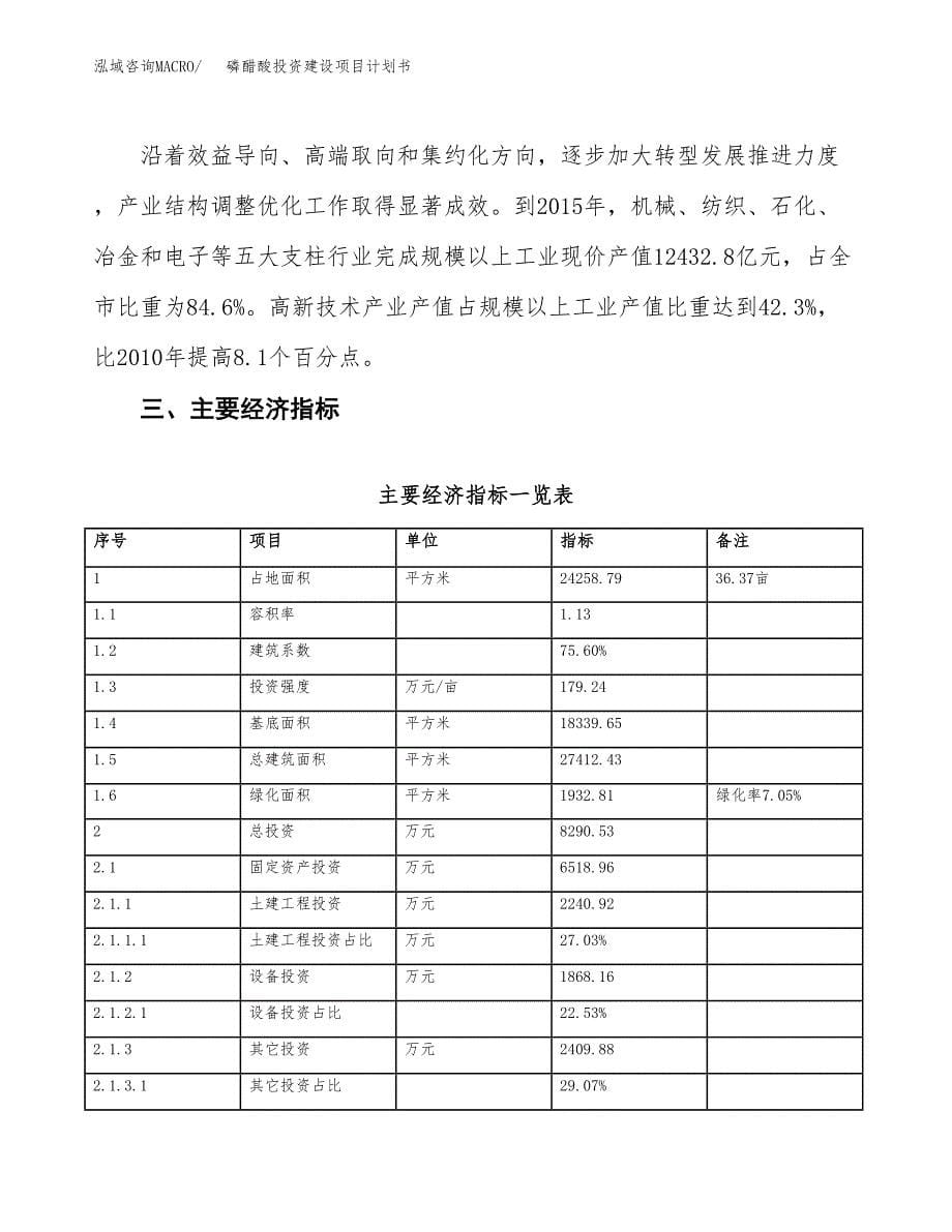 立项磷醋酸投资建设项目计划书_第5页