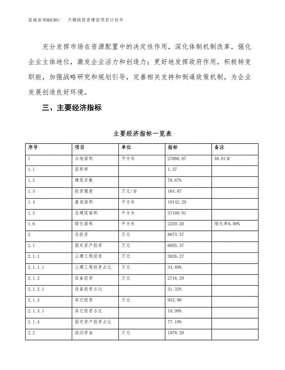 立项天鹅绒投资建设项目计划书_第5页