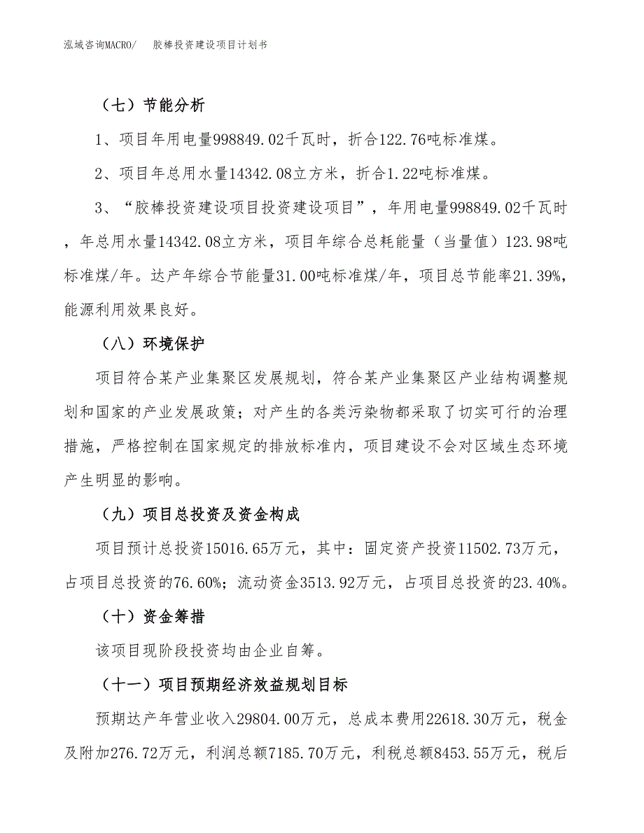 立项胶棒投资建设项目计划书_第2页