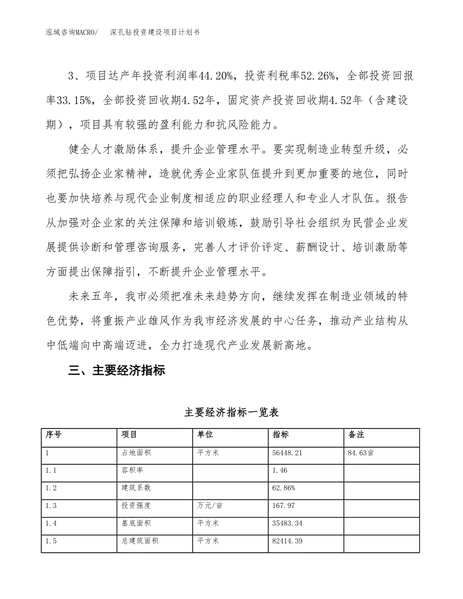 立项深孔钻投资建设项目计划书_第4页