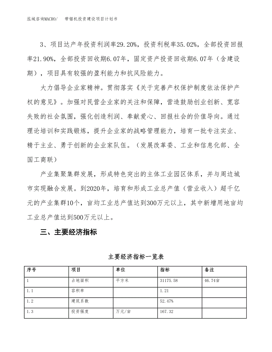 立项带锯机投资建设项目计划书_第4页