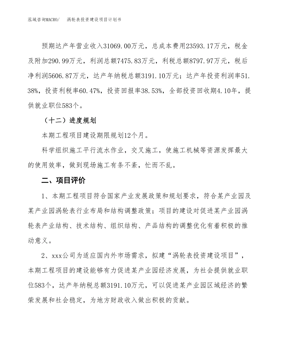 立项涡轮表投资建设项目计划书_第3页