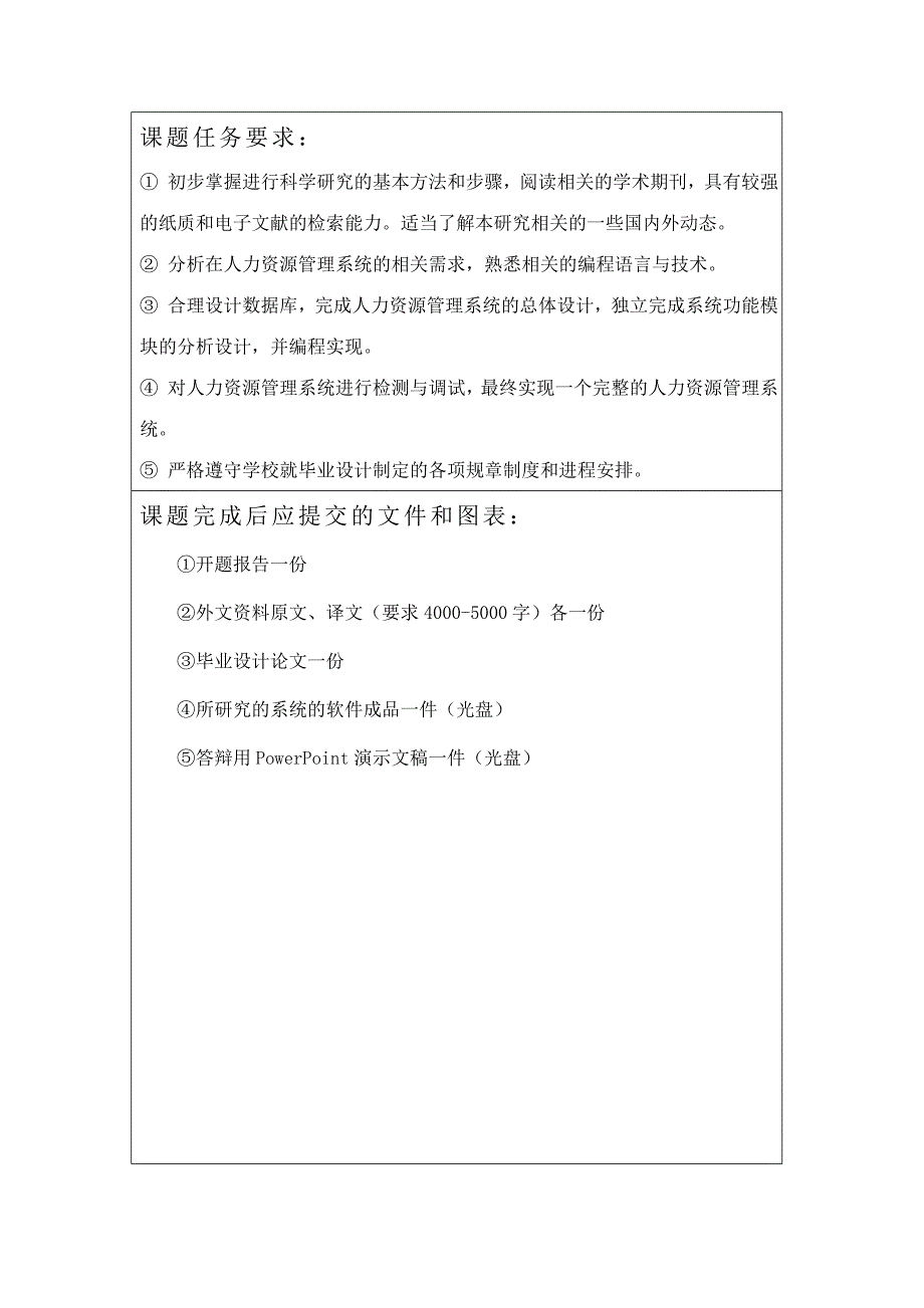 人力资源管理系统的任务书_第3页