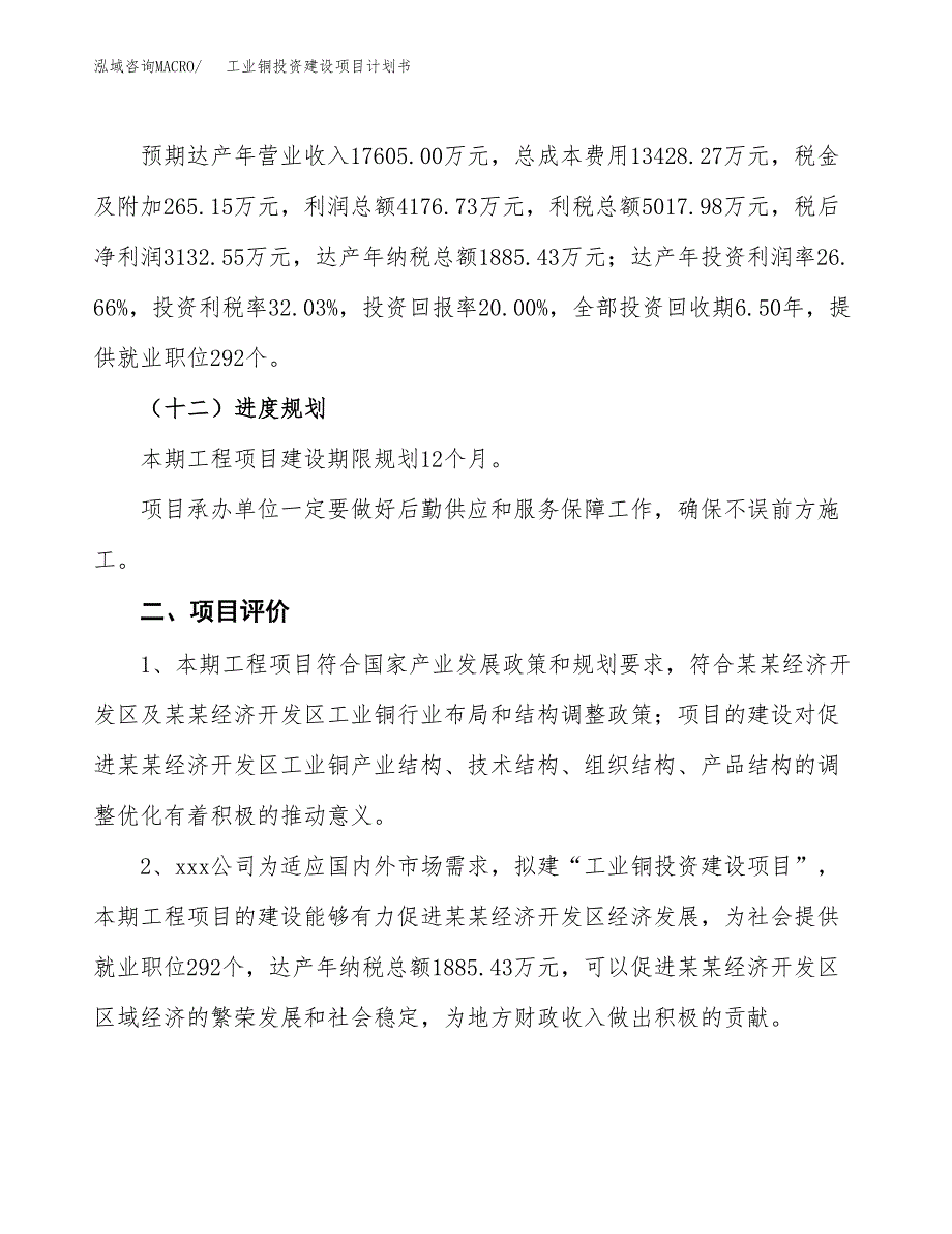 立项工业铜投资建设项目计划书_第3页