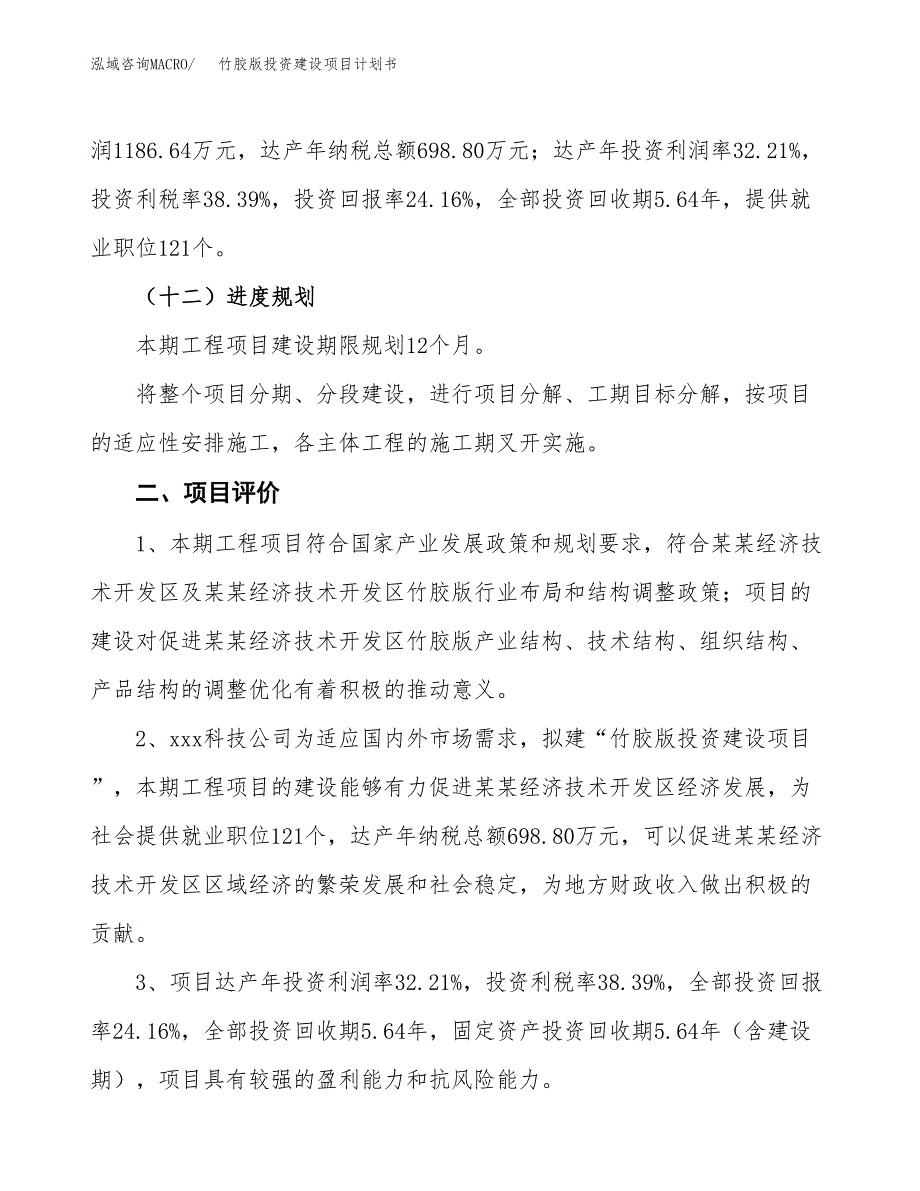 立项竹胶版投资建设项目计划书_第3页