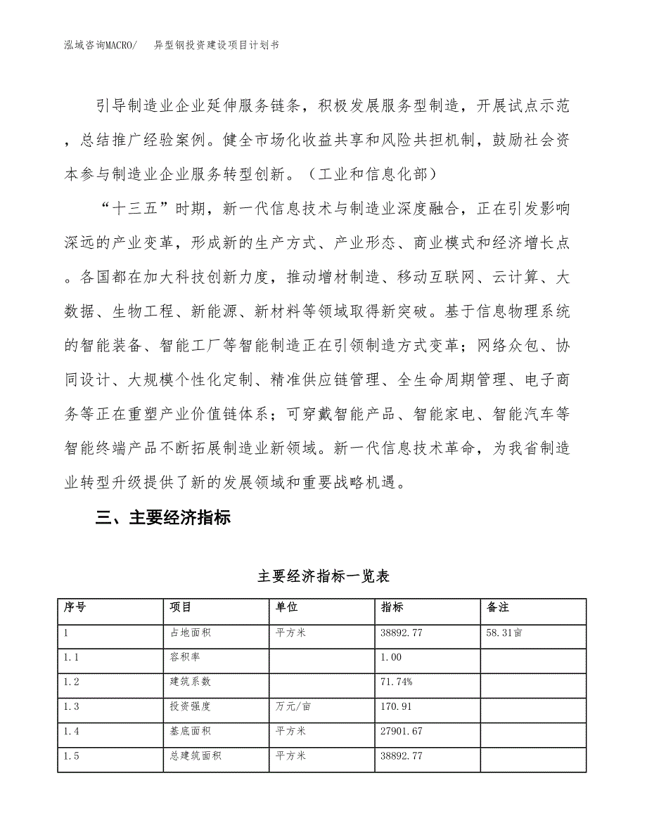 立项异型钢投资建设项目计划书_第4页