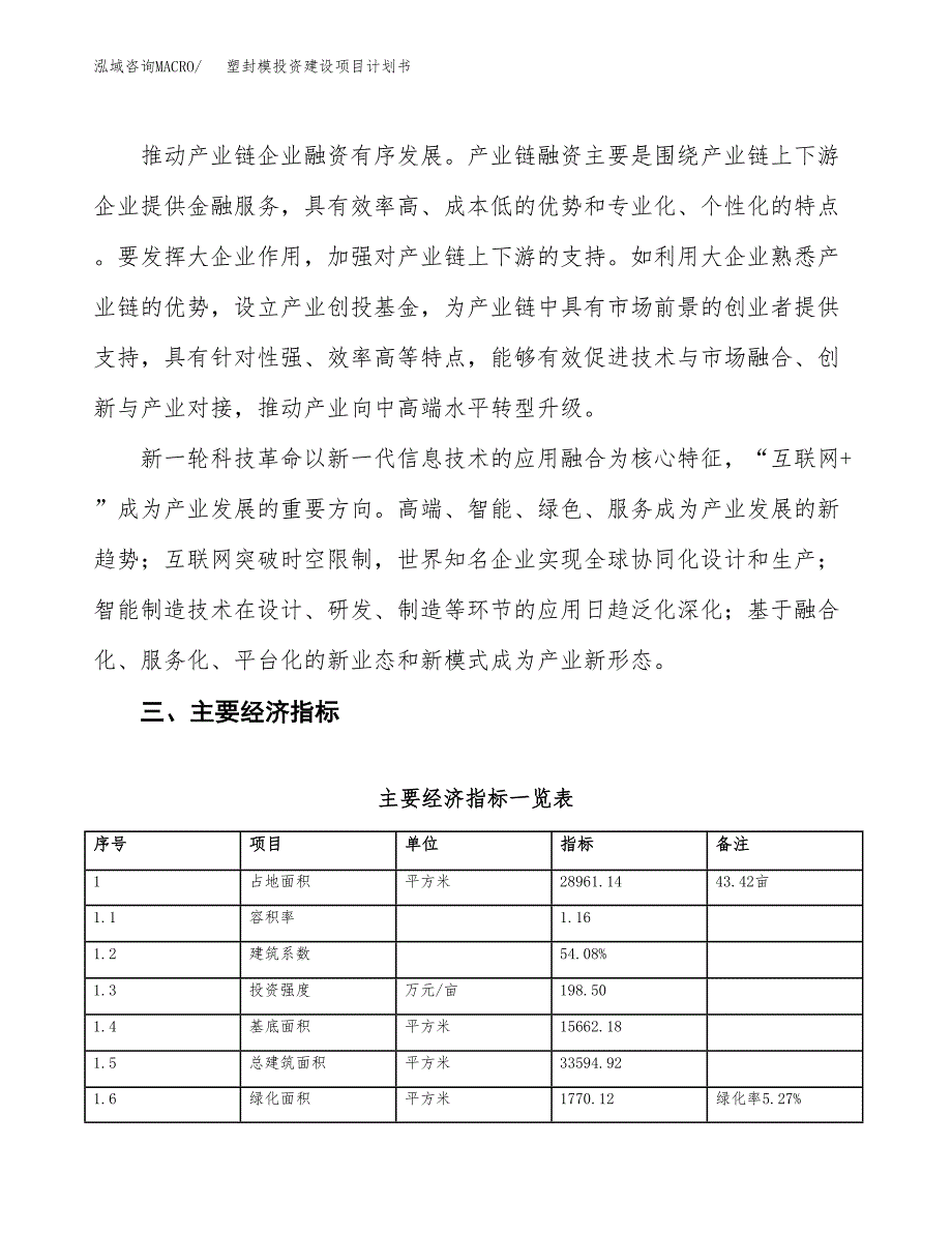 立项塑封模投资建设项目计划书_第4页