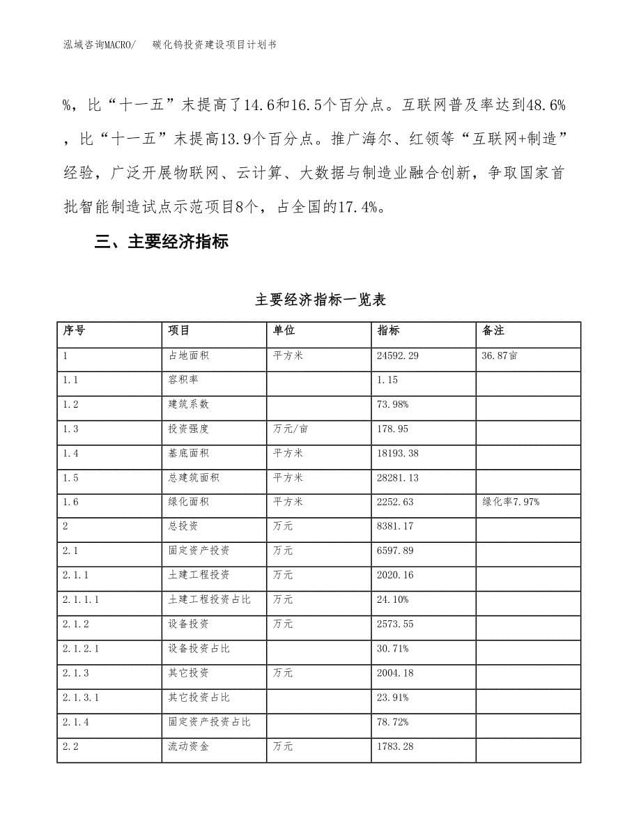 立项碳化钨投资建设项目计划书_第5页