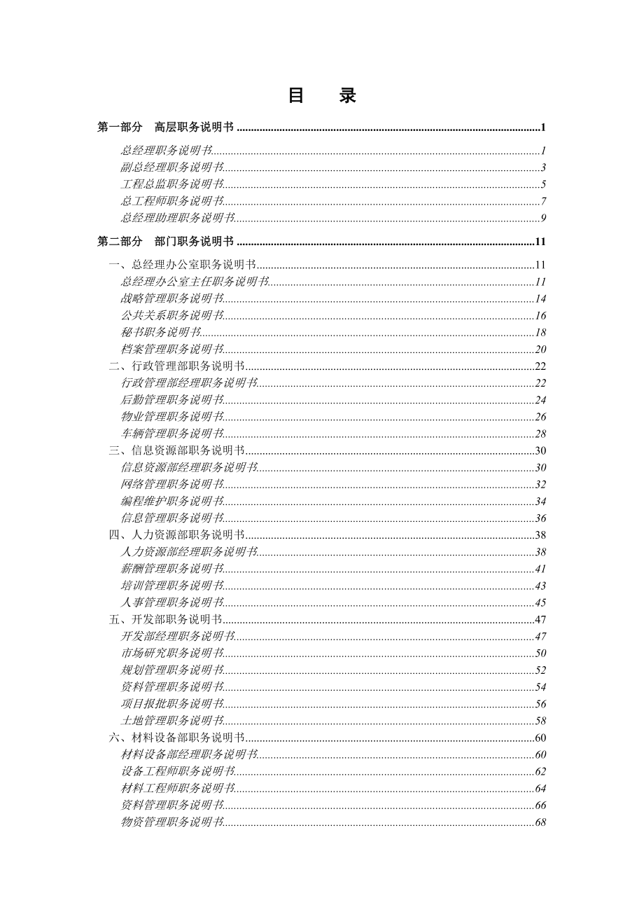 某置业公司职务说明书手册_第3页