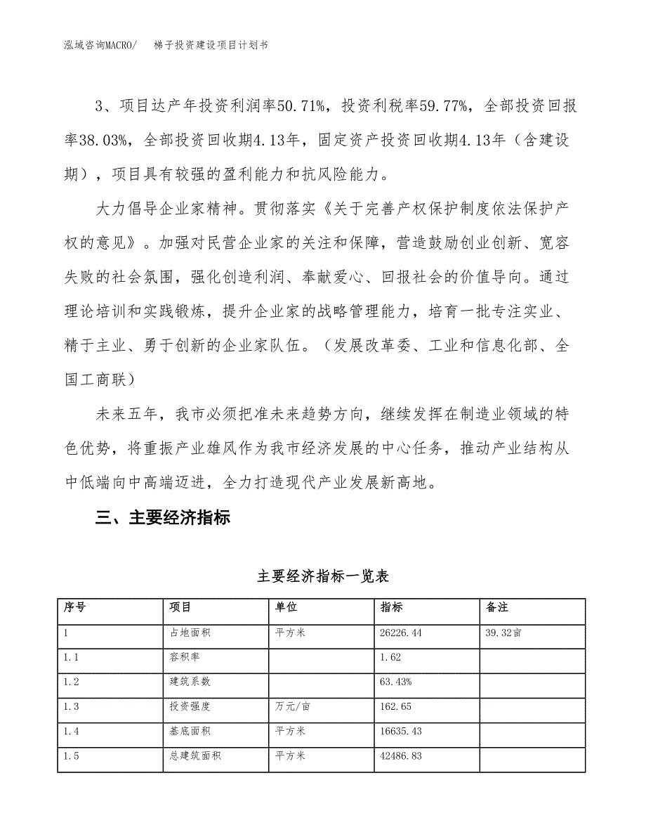 立项梯子投资建设项目计划书_第4页