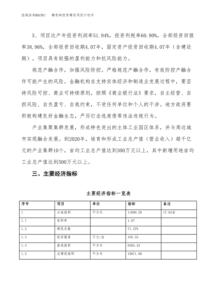 立项椰壳砖投资建设项目计划书_第4页